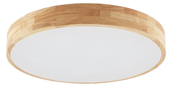 Lampa Sufitowa Lindby, Tanju, ściemnialny, drewniany, salon, drewno, dworkowy | rustykalny