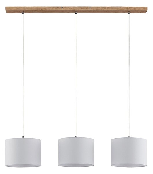 Lampa Wisząca Lindby, Imarin, ściemnialny, biały, sypialnia, tkanina | tekstylia, nowoczesny