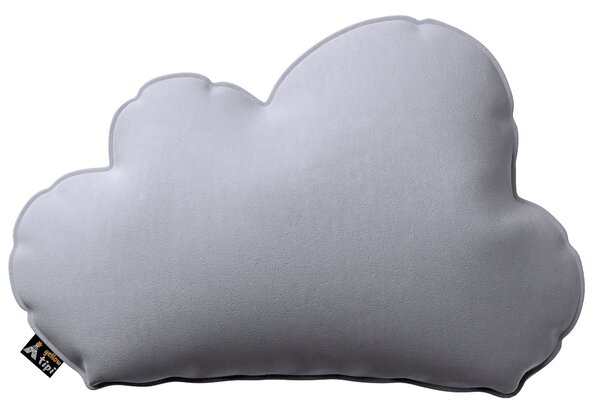Poduszka Soft Cloud kolor szary tkanina połyskliwa, welwetowa