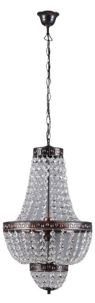 Lampa Wisząca Lindby, Jorve, ściemnialny, transparentny, salon, kryształ, antyczny