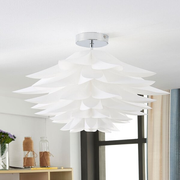 Lampa Sufitowa Lindby, Rimon, ściemnialny, biały, salon, tworzywo sztuczne, nowoczesny