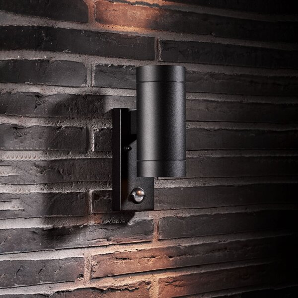 Zewnętrzna Lampa Nordlux, TIN Maxi Sensor, czarny, metal, nowoczesny