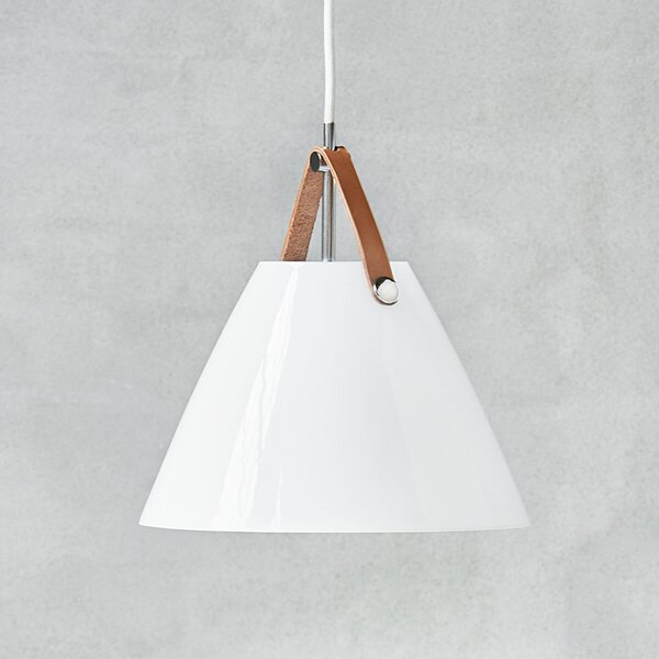 Lampa Wisząca DFTP by Nordlux, Strap 27, ściemnialny, biały, salon, szkło, nowoczesny