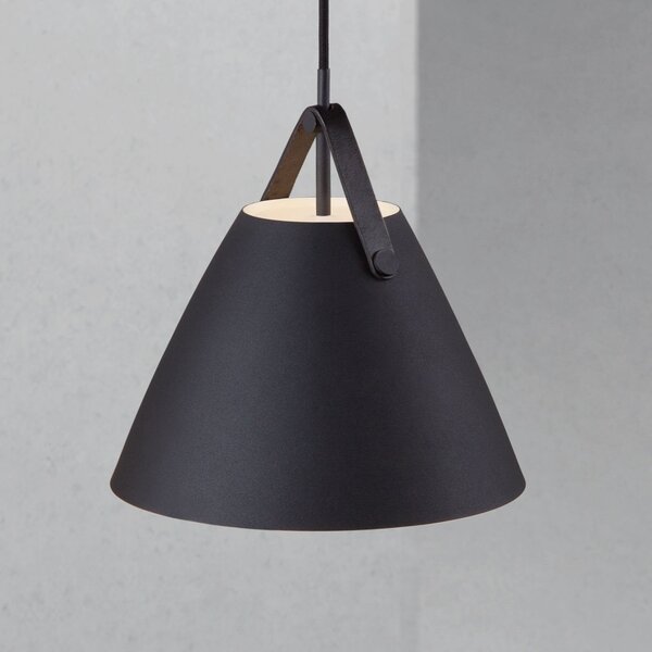 Lampa Wisząca DFTP by Nordlux, Strap, ściemnialny, czarny, salon, metal, skandynawski