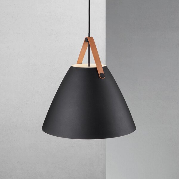 Lampa Wisząca DFTP by Nordlux, Strap, ściemnialny, czarny, salon, metal, skandynawski