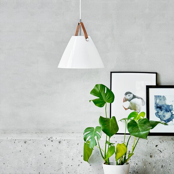 Lampa Wisząca DFTP by Nordlux, Strap 27, ściemnialny, biały, salon, szkło, nowoczesny