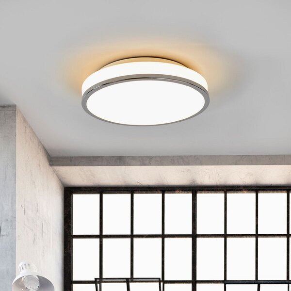 Lampa Sufitowa Lindby, Lyss, biały, łazienka, szkło, nowoczesny