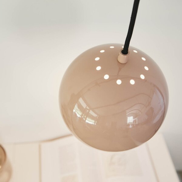 Lampa Wisząca FRANDSEN, Ball, ściemnialny, beżowy, salon, metal, design