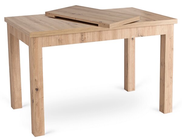 Klasyczny stół rozkładany Skubi 120-160 cm, dąb artisan