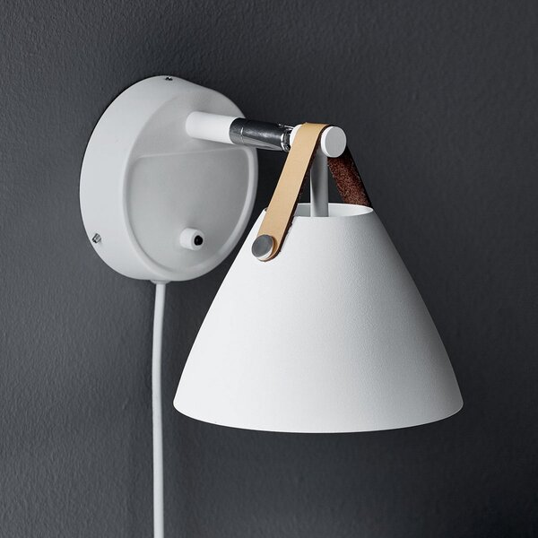 Lampa Ścienna DFTP by Nordlux, Strap, biały, salon, metal, nowoczesny