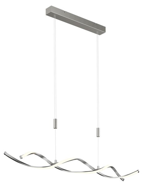 Lampa Wisząca Lindby, Auron, ściemnialny, szary, salon, tworzywo sztuczne, nowoczesny