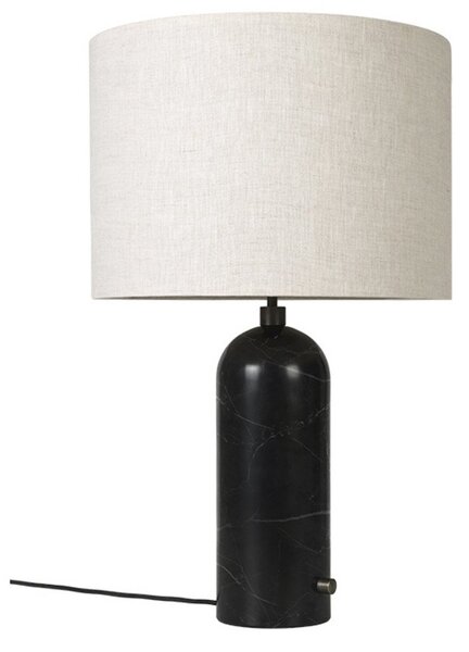Lampa Stołowa GUBI, ściemnialny, czarny, salon, marmur