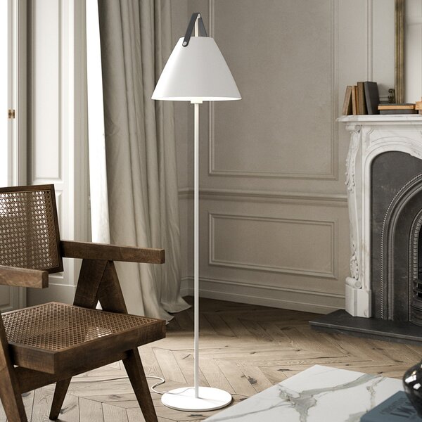 Lampa Podłogowa DFTP by Nordlux, Strap, biały, salon, metal, skandynawski