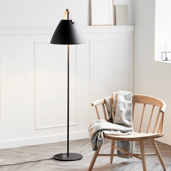 Lampa Podłogowa DFTP by Nordlux, Strap, czarny, salon, metal, skandynawski