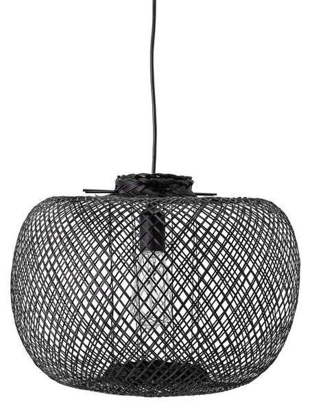 Lampa Wisząca Bloomingville, czarny, salon, bambus