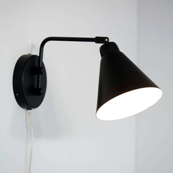 Lampa Ścienna House Doctor, czarny, salon, metal