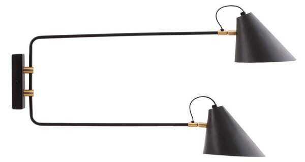 Club Double Lampa Ścienna 81cm Czarna - House Doctor