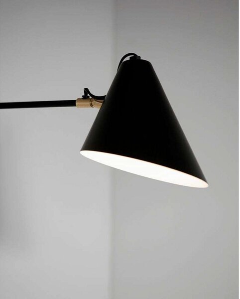 Lampa Ścienna House Doctor, czarny, salon, metal