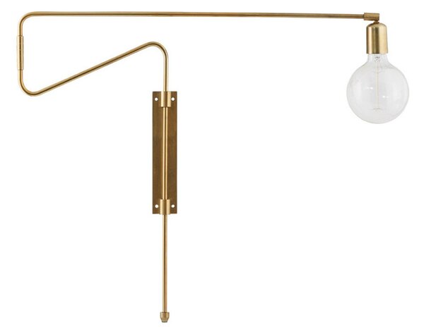 Lampa Ścienna House Doctor, złoty | mosiężny, salon, metal