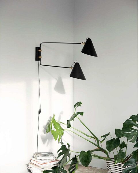 Club Double Lampa Ścienna 81cm Czarna - House Doctor