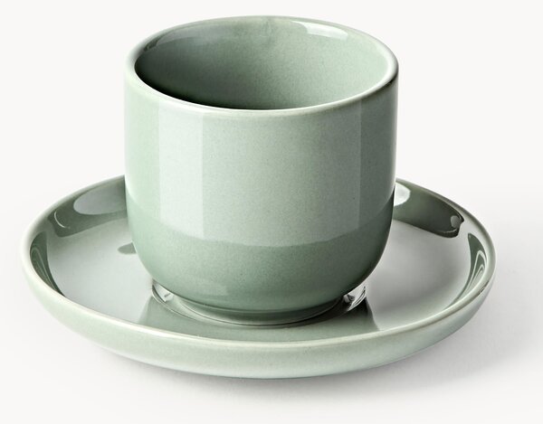 Filiżanka ze spodkiem z porcelany Nessa, 4 szt