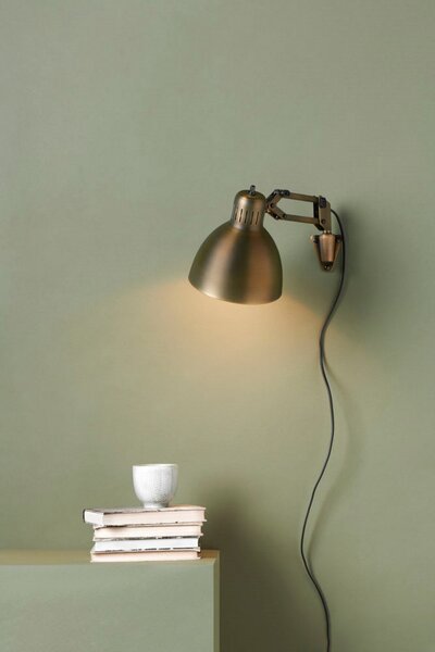 Lampa Ścienna NORDIC LIVING, złoty | mosiężny, sypialnia, aluminium