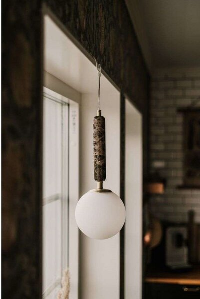Lampa Wisząca Globen Lighting, Torrano, ściemnialny, brąz rdzawy, jadalnia, szkło, design