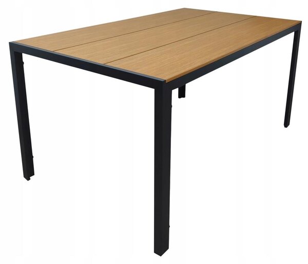 Aluminiowy stó ogrodowy taras z blatem polywood Allen Pro 150x90 naturalny