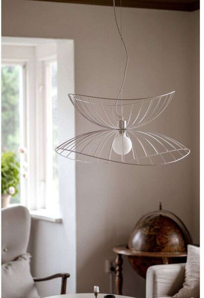 Lampa Wisząca Globen Lighting, RAY, ściemnialny, biały, jadalnia, metal, nowoczesny