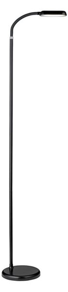 Lampa Podłogowa Halo Design, ściemnialny, czarny, salon, tworzywo sztuczne