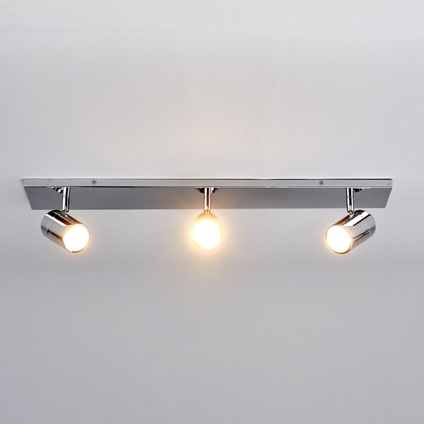 Lampa Sufitowa Lindby, DEJAN, ściemnialny, metaliczny, łazienka, metal, nowoczesny