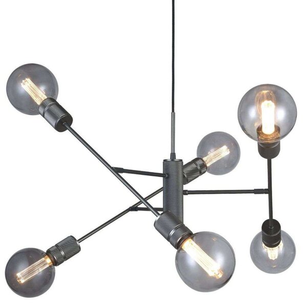 Lampa Wisząca Halo Design, czarny, jadalnia, metal