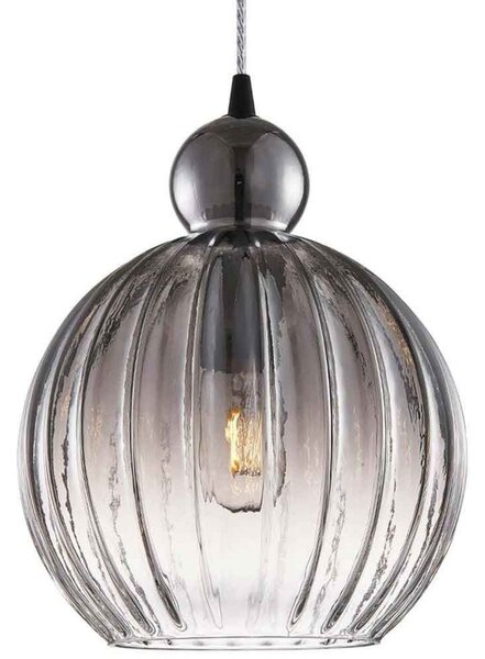 Lampa Wisząca Halo Design, szary, jadalnia, szkło