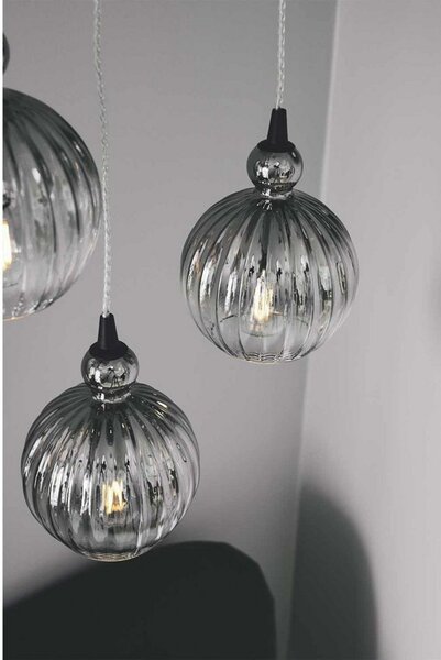 Lampa Wisząca Halo Design, szary, jadalnia, szkło