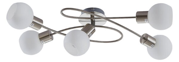 Lampa Sufitowa Lindby, Elaina, ściemnialny, metaliczny, salon, metal, nowoczesny