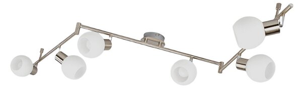 Lampa Sufitowa Lindby, Elaina, ściemnialny, szary, salon, metal, nowoczesny