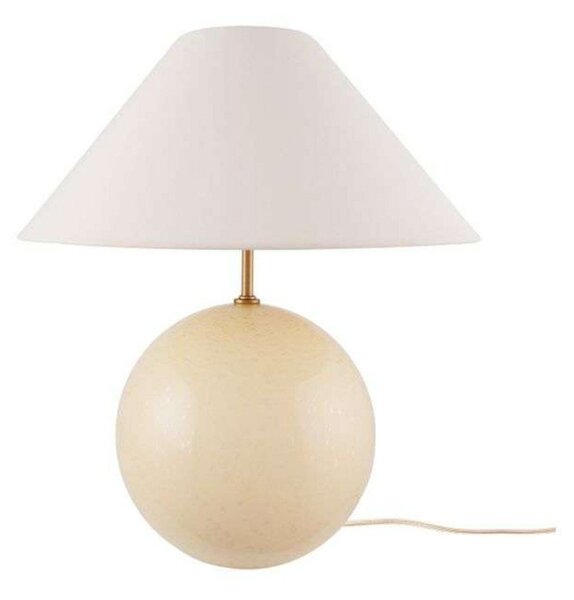 Lampa Stołowa Globen Lighting, IRIS, beżowy, salon, szkło, vintage