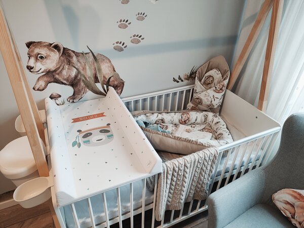 Łóżeczko - tapczanik TIPI 140x70 - BARIERKA GRATIS!