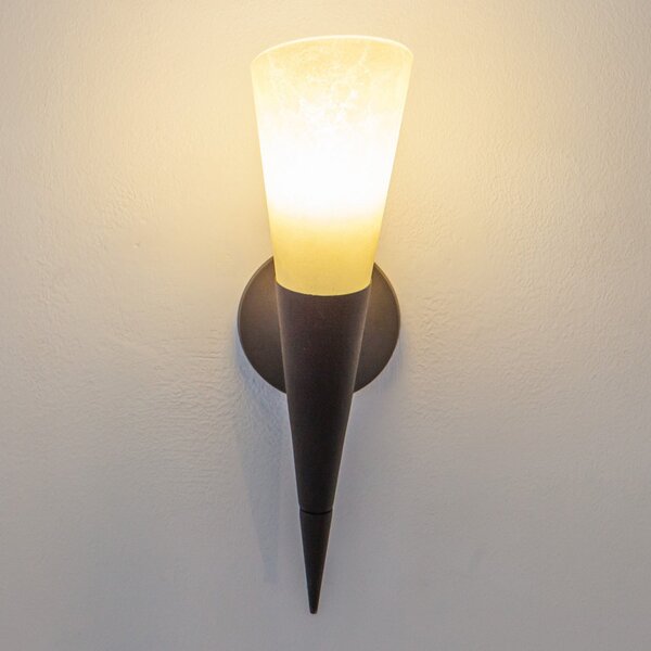 Lampa Ścienna Lindby, Alva, ściemnialny, brąz rdzawy, przedpokój, metal, nowoczesny