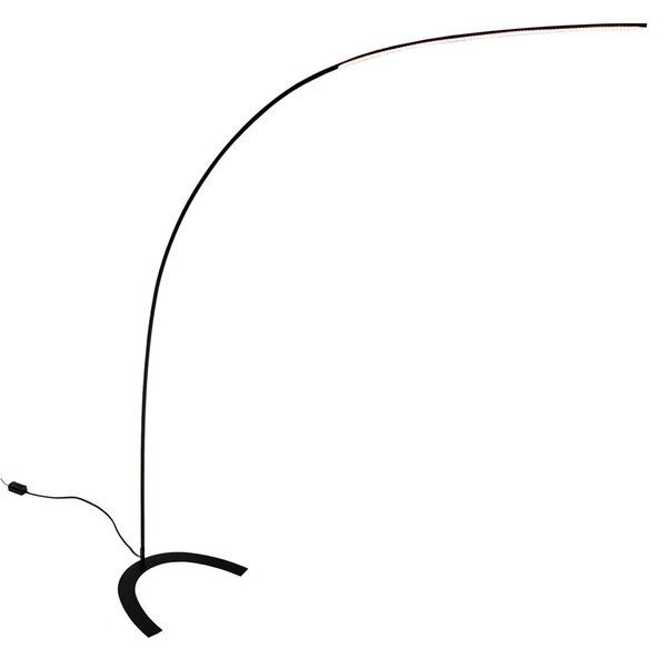 Lampa Podłogowa Lindby, DANUA, ściemnialny, czarny, gabinet | pracownia, metal, nowoczesny