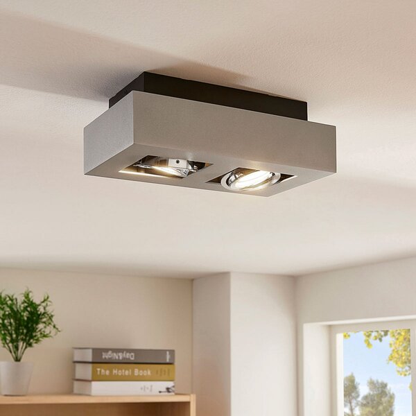 Lampa Sufitowa Arcchio, VINCE, ściemnialny, szary, przedpokój, aluminium, nowoczesny