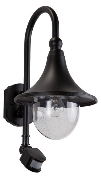 Zewnętrzna Lampa Lindby, Daphne, ściemnialny, czarny, balkon, aluminium, nowoczesny