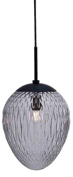 Lampa Wisząca Halo Design, szary, salon, szkło