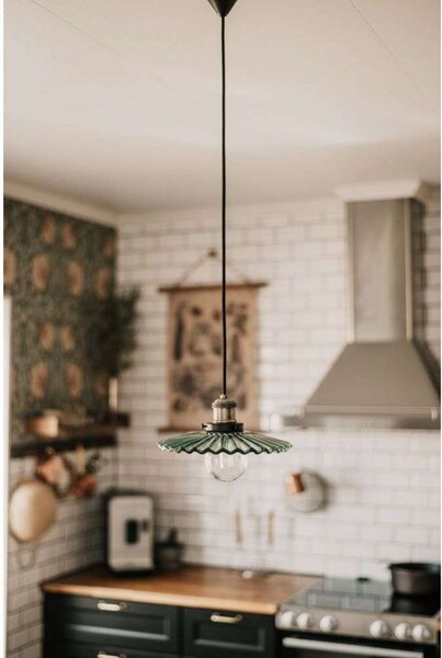 Lampa Wisząca Globen Lighting, COBBLER, ściemnialny, zielony, jadalnia, szkło, vintage