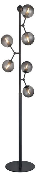 Lampa Podłogowa Halo Design, szary, salon, metal