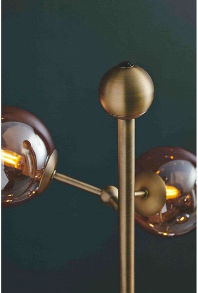 Lampa Podłogowa Halo Design, złoty | mosiężny, salon, metal