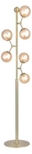 Lampa Podłogowa Halo Design, złoty | mosiężny, salon, metal