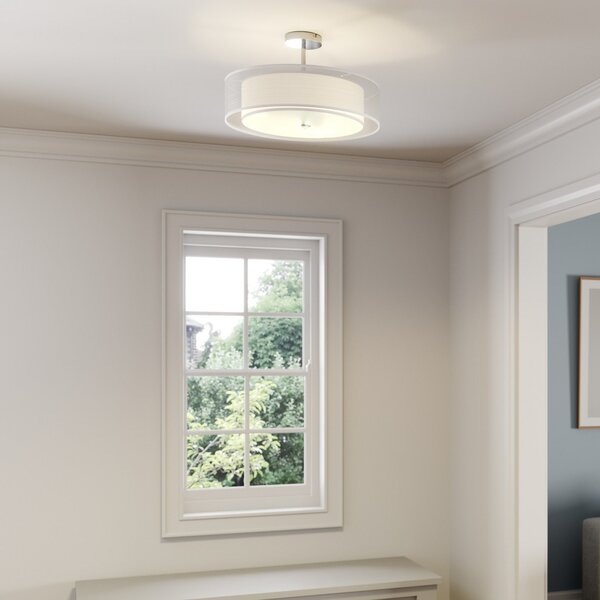 Lampa Sufitowa Lindby, PIKKA, ściemnialny, biały, salon, tkanina | tekstylia, nowoczesny