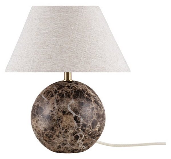 Lampa Stołowa Globen Lighting, brąz rdzawy, salon, tkanina | tekstylia