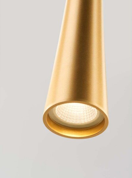 Lampa Wisząca LIGHT-POINT, ściemnialny, złoty | mosiężny, salon, aluminium